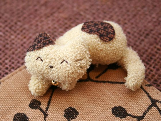 ねこちゃんコースター 茶 - 雑貨屋サク